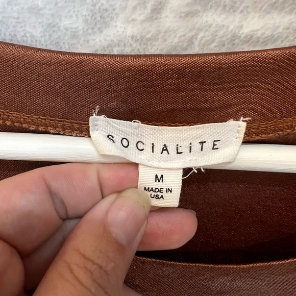 GUC COPPER! 🤩 TOP SWEATSHIRT SO CUTE SHEEN! M SOCIALITE SHIRT CREWNECK MARKS - Picture 8 of 14